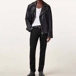 AllSaints Cigarette Men’s Black Slim Straight Jeans Grunge Rock W32X29